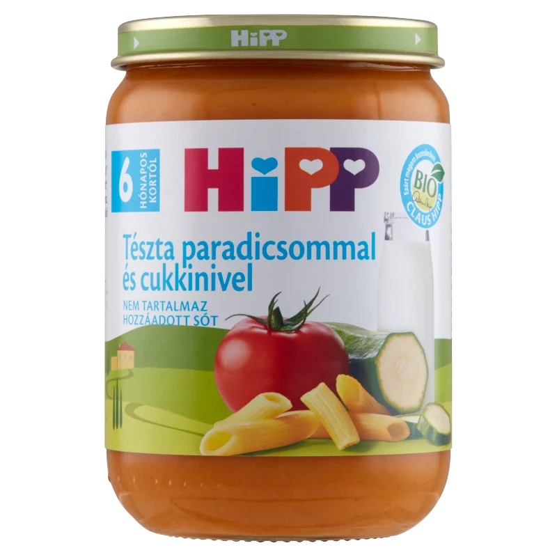HiPP BIO tészta paradicsommal és cukkinivel bébiétel 6 hónapos kortól 190 g