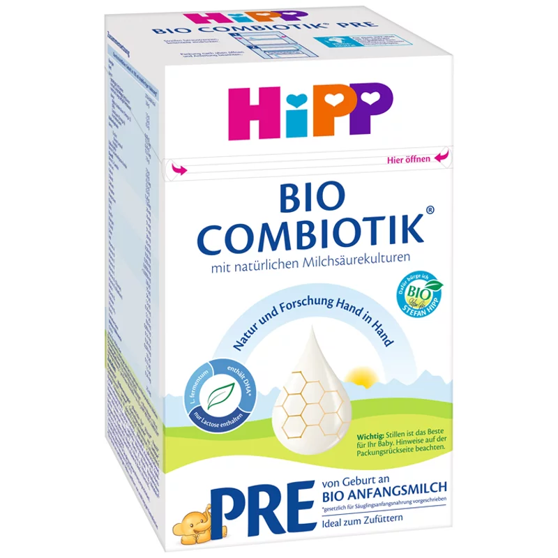 HiPP Pre Bio Combiotik tejalapú anyatej-helyettesítő tápszer újszülöttkortól 600 g