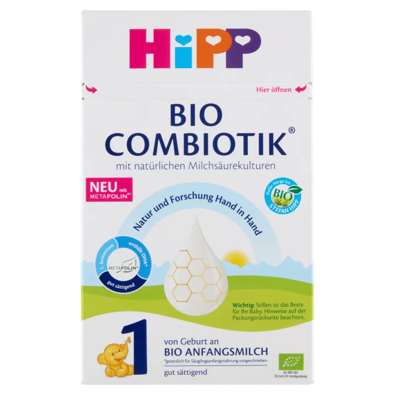 HiPP 1 BIO Combiotik tejalapú anyatej-helyettesítő tápszer újszülött kortól 600 g