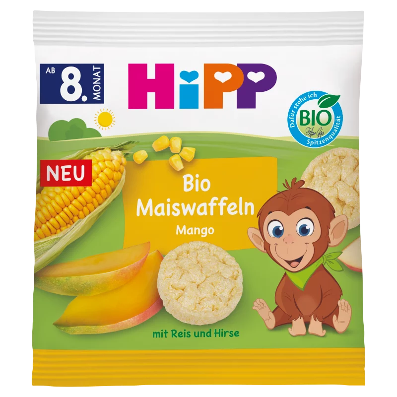 HiPP bio kukorica korong mangóval 8 hónapos kortól 23 g