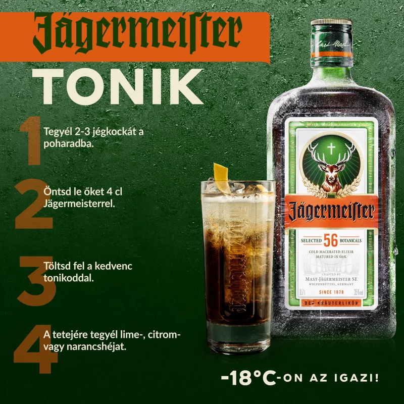 Jägermeister gyógynövénylikőr 35% 700 ml
