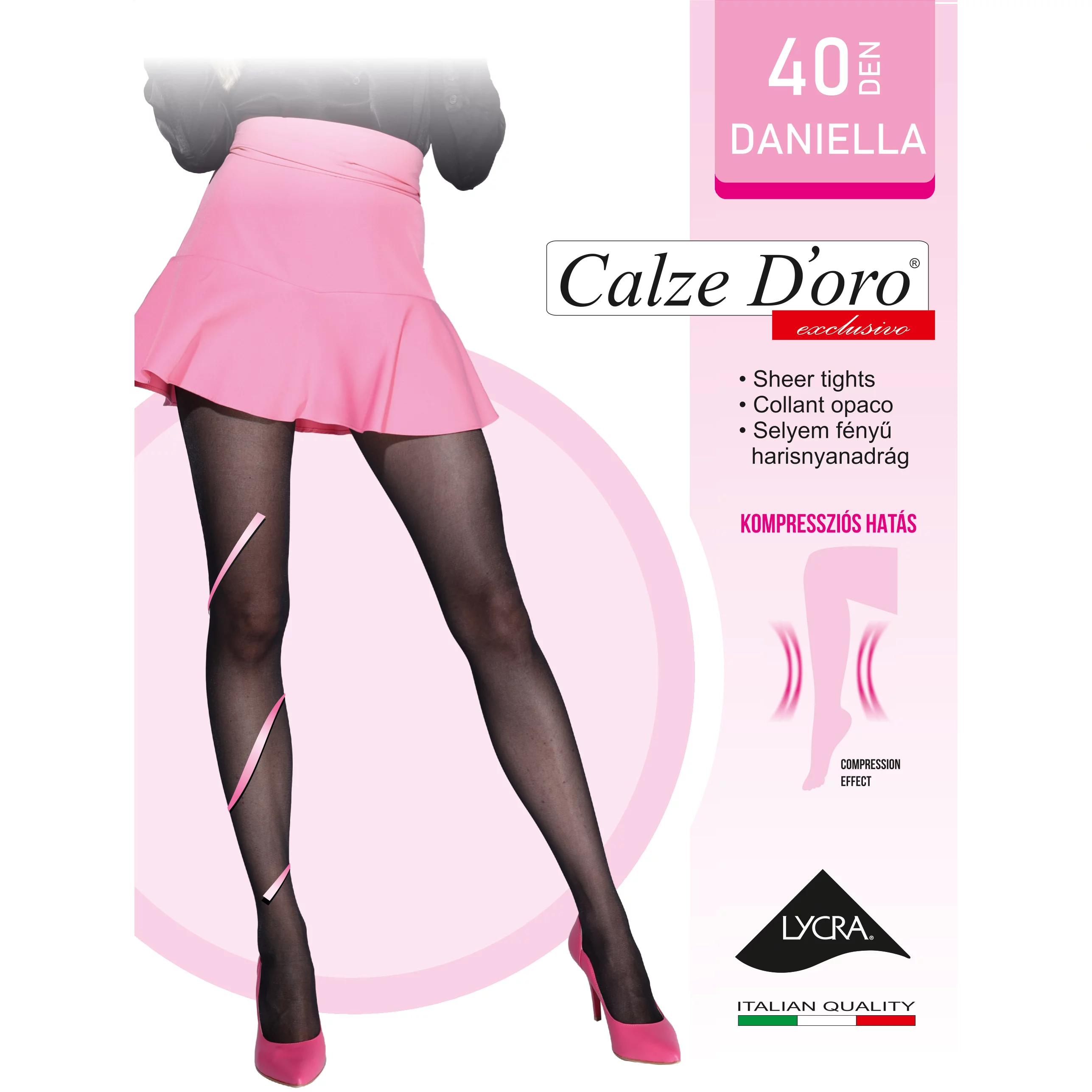 Calze D´oro Daniella 40 den lycra selyemfényű har., gold 5
