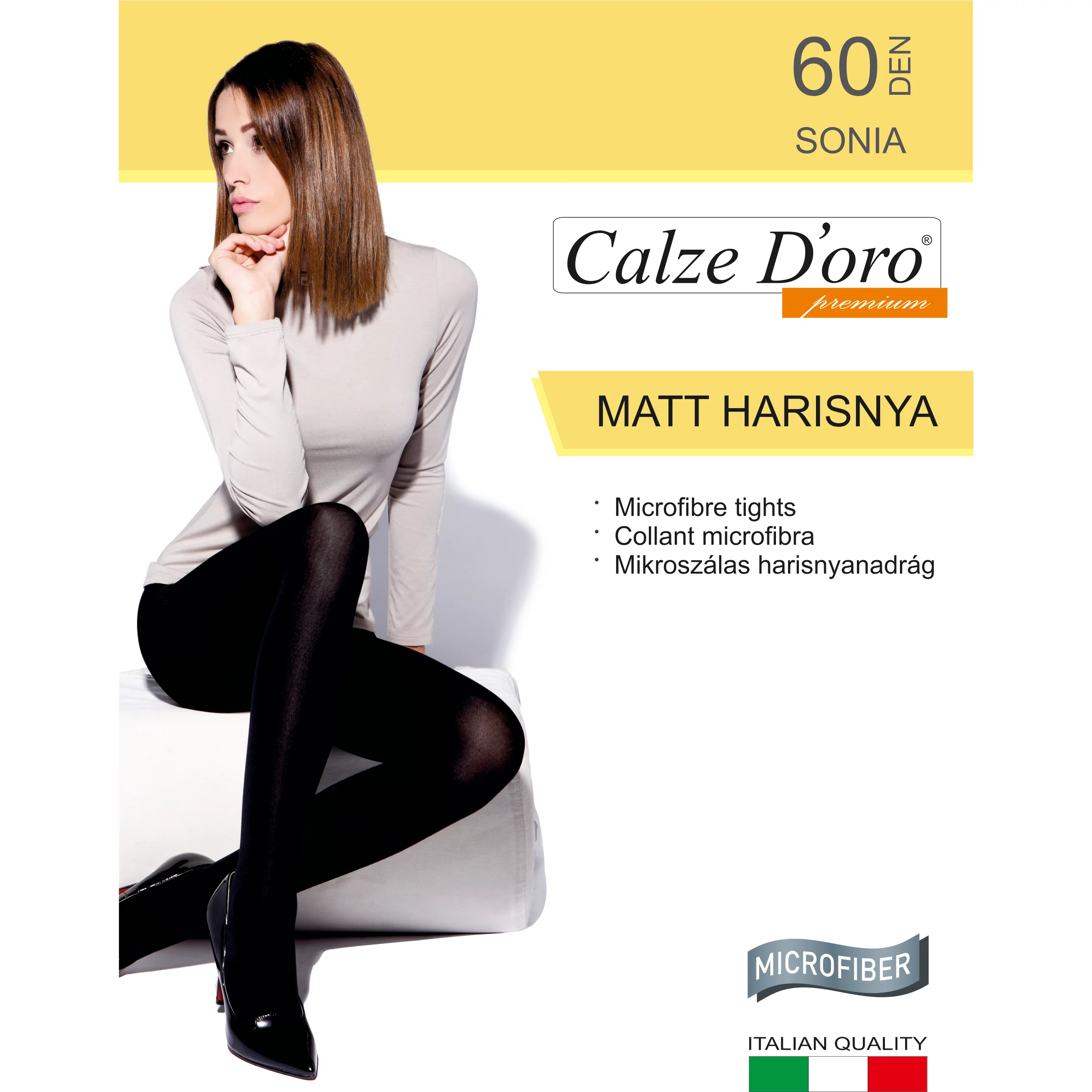 Calze D´oro Sonia 60 den microfiber harisnyanadrág, visone 3
