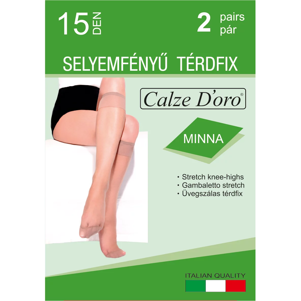 Minna üvegszálas térdfix 2 pár, nero