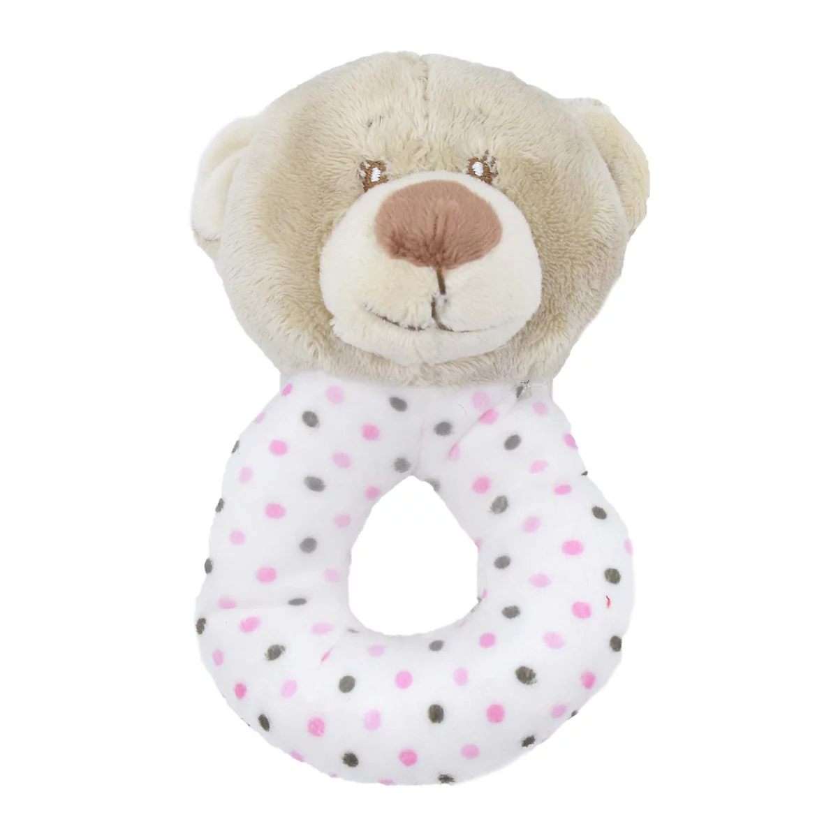 Dormi maci karika csörgő 13cm - Rózsaszín