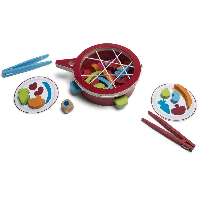Zöldségek - Csipeszes ügyességi játék, 3-4 éveseknek - BS Toys 