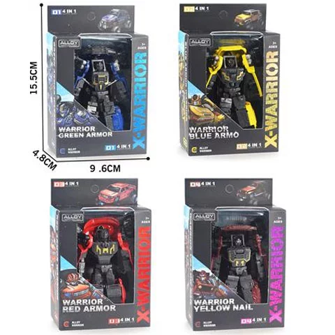 Autóvá alakítható robot figura 8cm - Piros