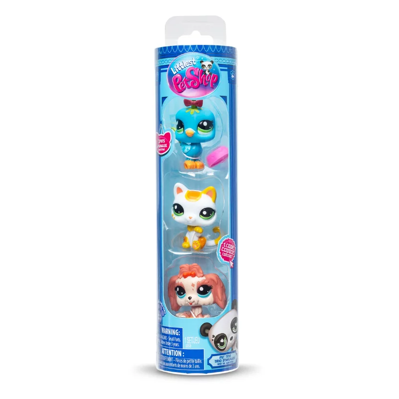 Littlest Pet Shop figura 3db hengerben - Városi hangulat