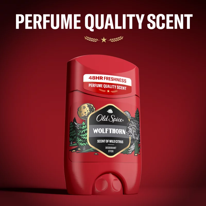 Old Spice Wolfthorn Stift Dezodor Férfiaknak, Alumíniummentes, 48 Órás Frissesség,  50 ml