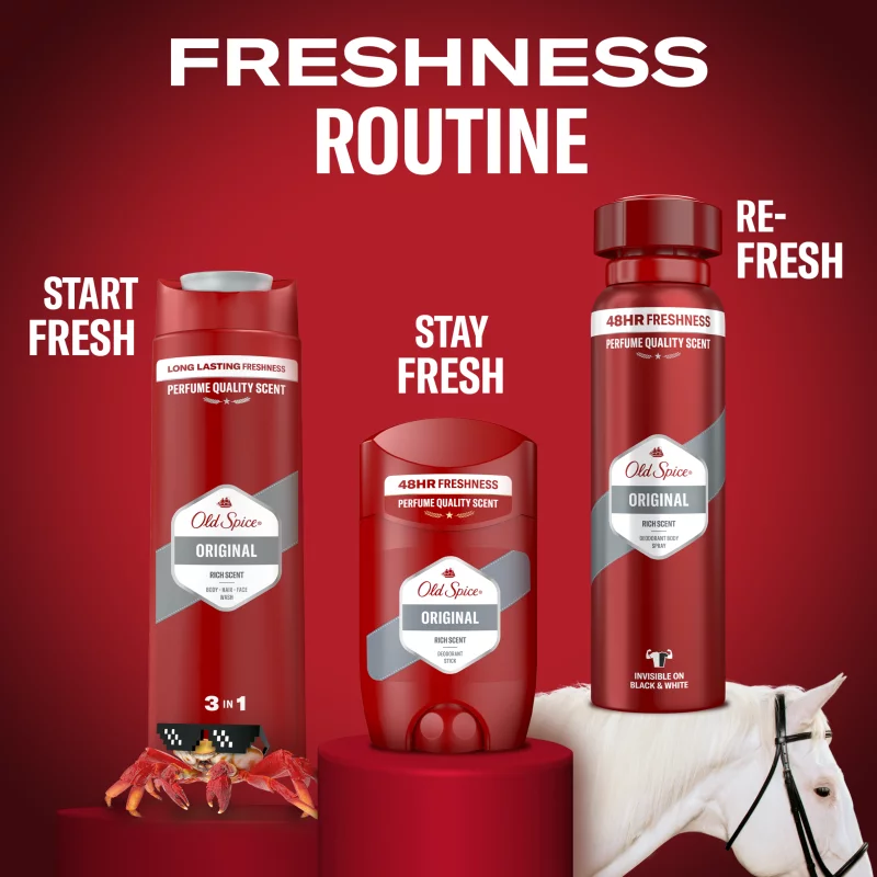Old Spice Original Stift Dezodor Férfiaknak, Alumíniummentes, 48 Órás Frissesség, 50 ml