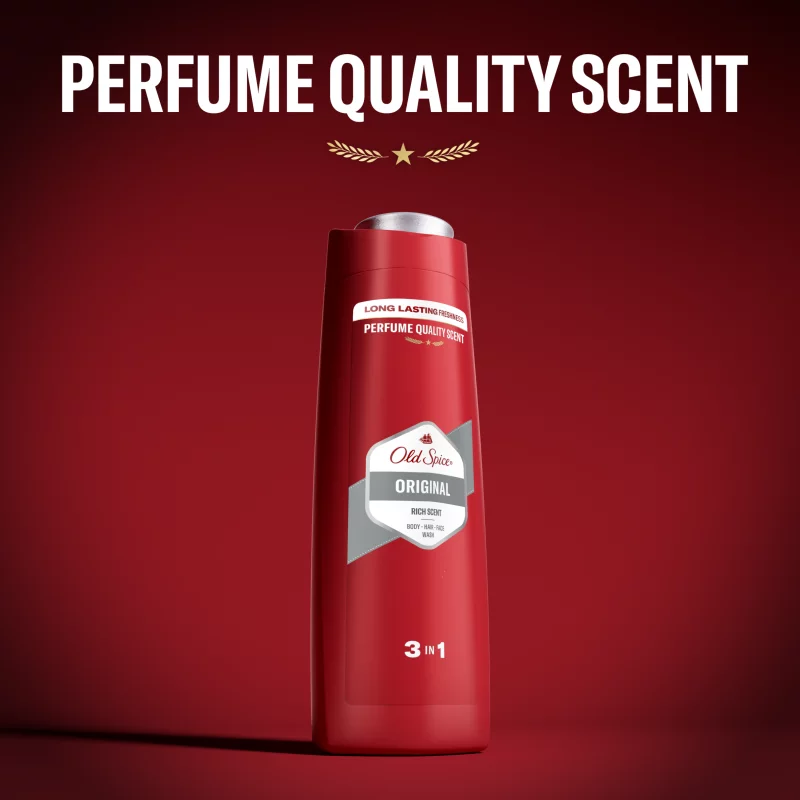 Old Spice Original Férfi Sampon és Tusfürdő, Hosszan Tartó Frissesség, 400 ml