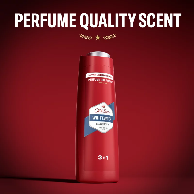 Old Spice Whitewater Férfi Sampon és Tusfürdő, Hosszan Tartó Frissesség, 400 ml