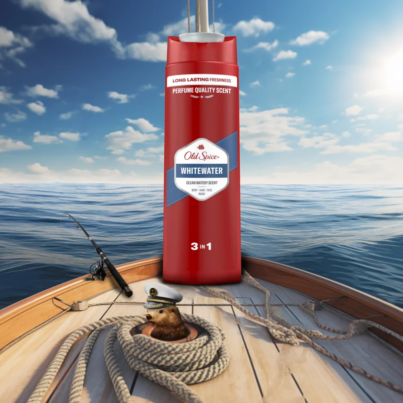 Old Spice Whitewater Férfi Sampon és Tusfürdő, Hosszan Tartó Frissesség, 400 ml