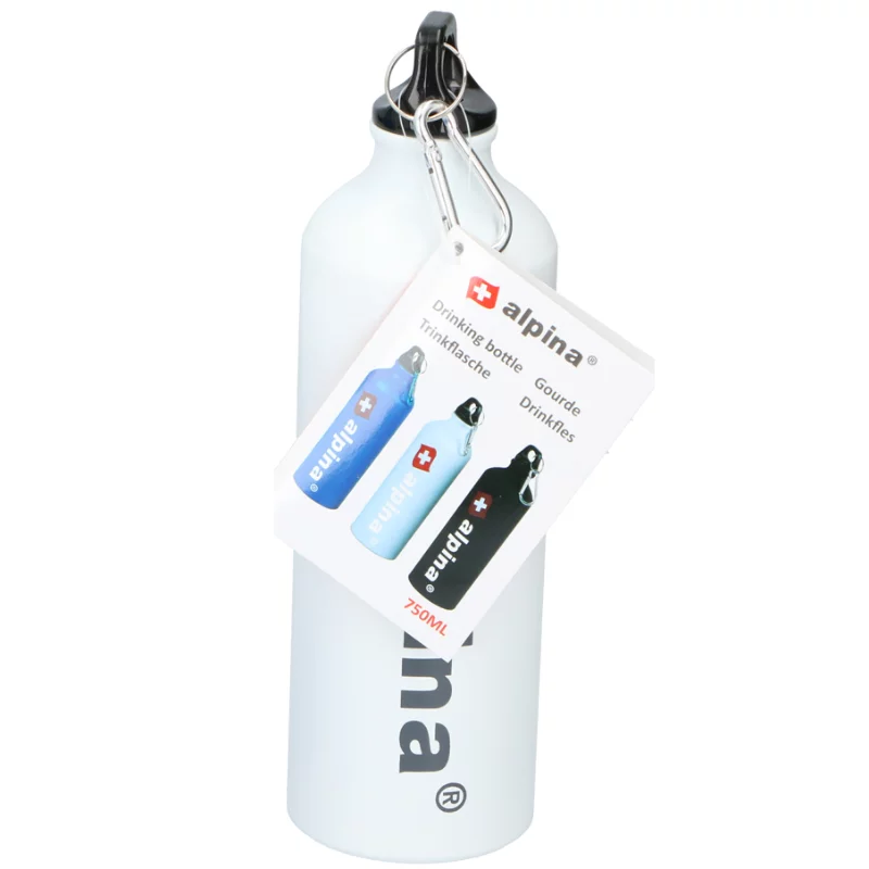 Kulacs ALU 750ml gumírozott ALPINA - Fehér