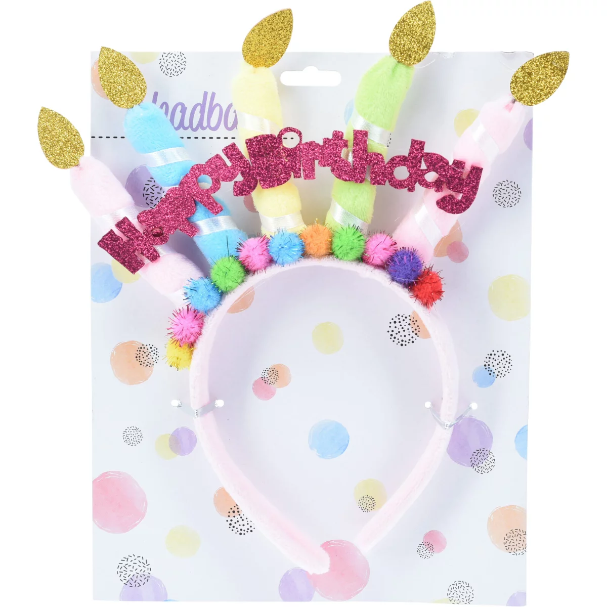 Hajpánt Happy Birthday - Gyertyák