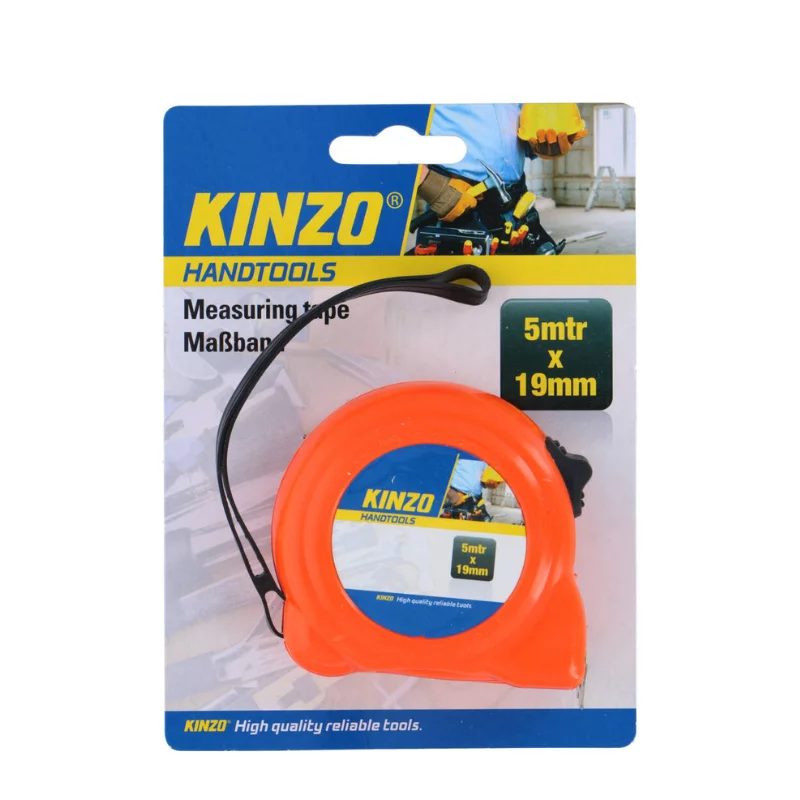 Kinzo mérőszalag 5m 19mm - Narancssárga