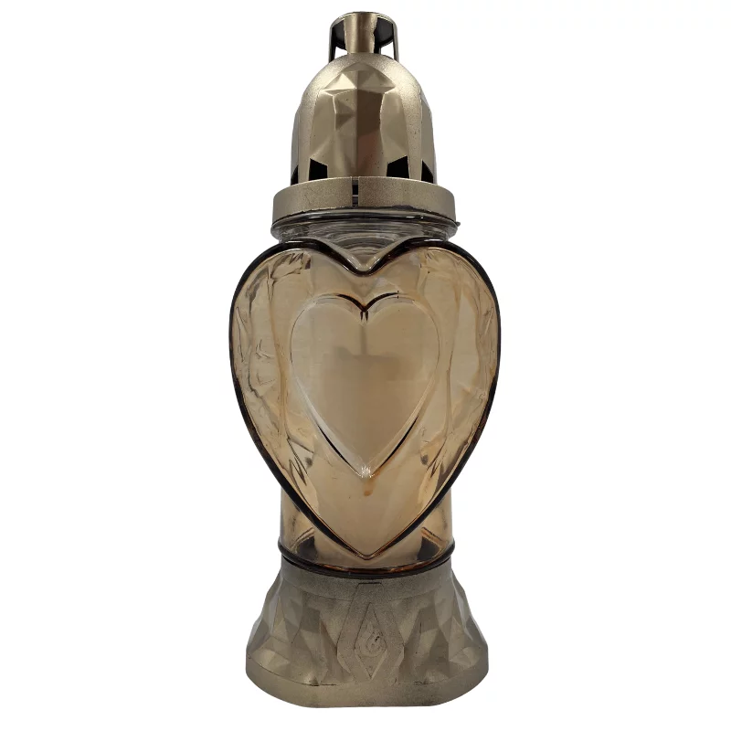 Üvegmécses Heart mix 25,5cm - Arany