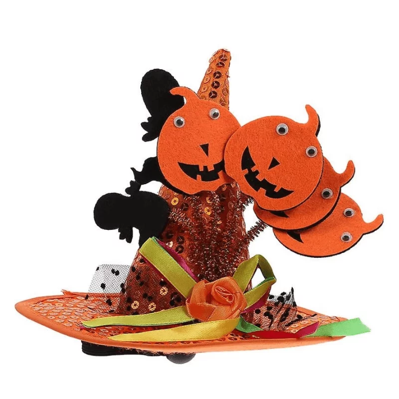 Hajráf halloween kalapdísszel - Narancssárga