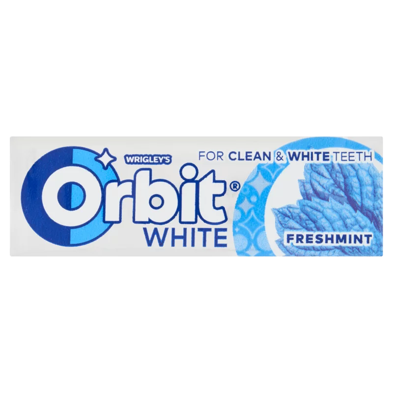 Orbit White Freshmint mentaízű cukormentes rágógumi édesítőszerrel 14 g