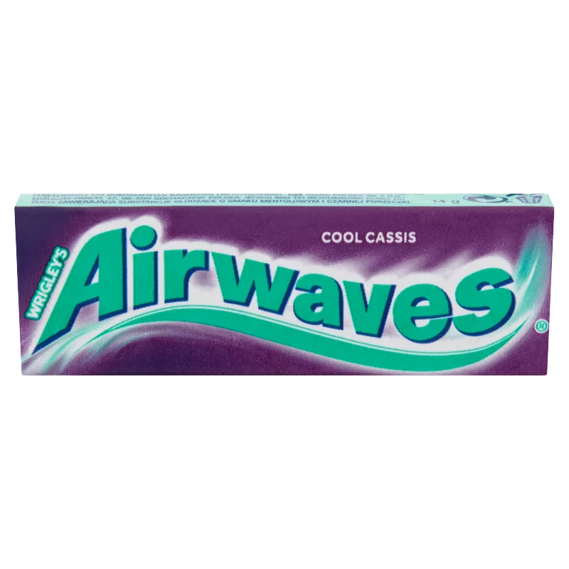 Airwaves Cool Cassis mentol- és feketeribizli-ízű cukormentes rágógumi édesítőszerrel 14 g