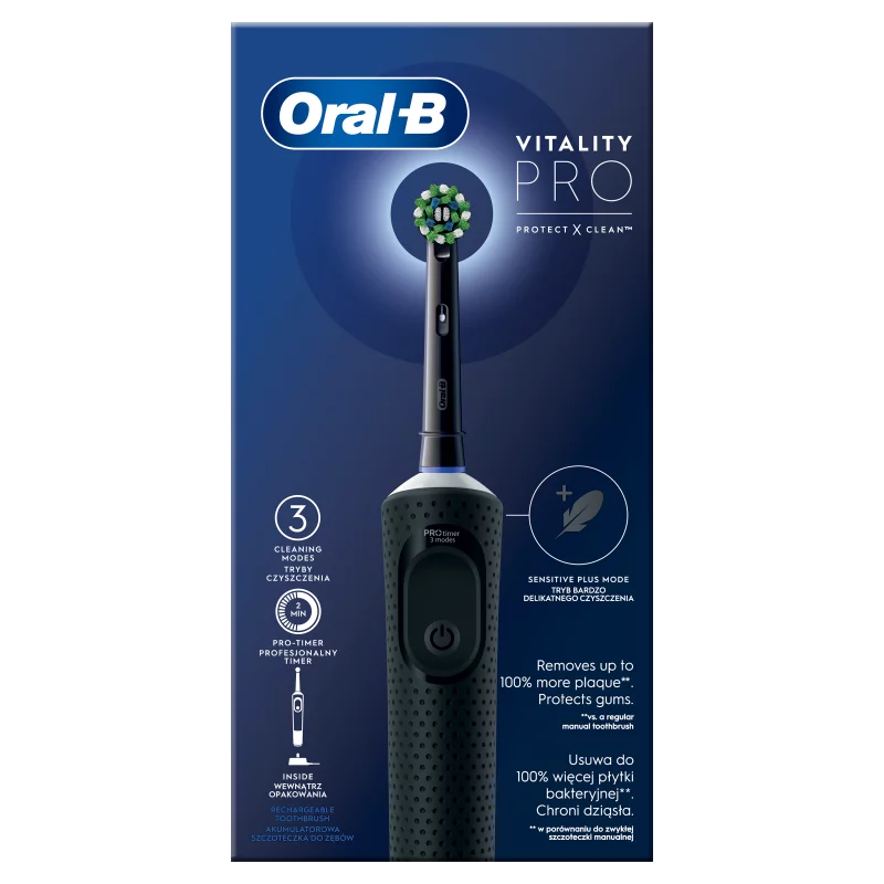 Oral-B Vitality Pro Elektromos Fogkefe, Fekete
