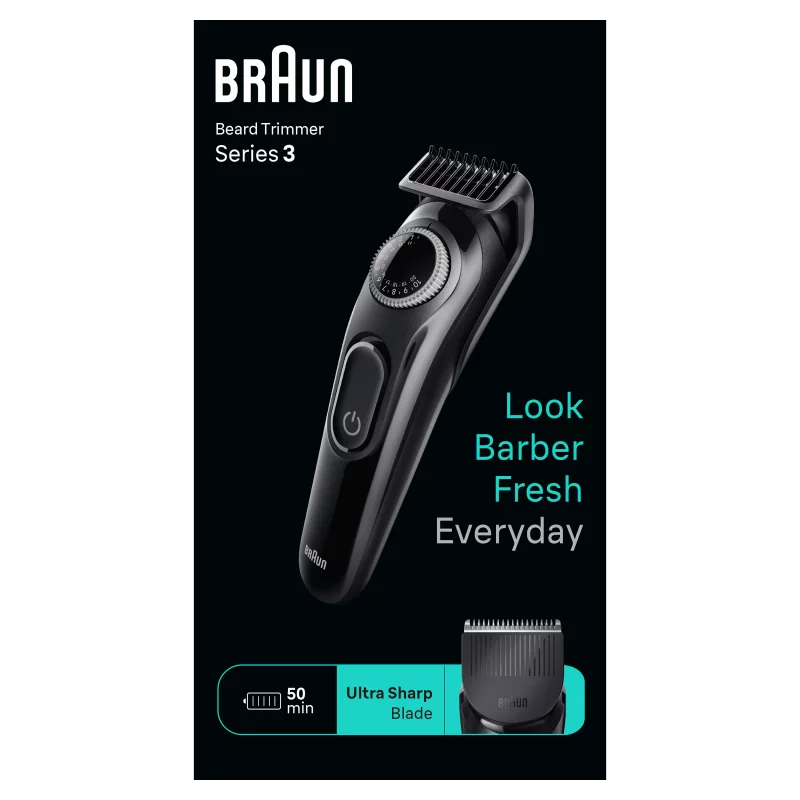 Braun Series 3 BT3420 Szakállvágó Trimmer Férfiaknak 50 perc Üzemidővel