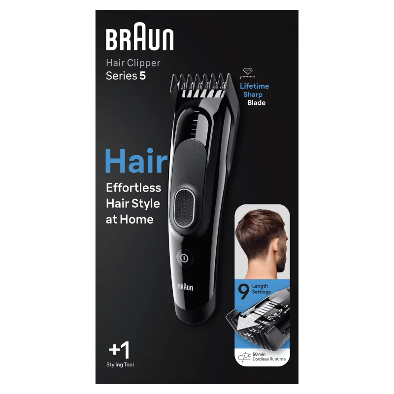 Braun Series 5 HC5310 Hajvágó, Hajvágók Férfiaknak 9 Hosszbeállítással
