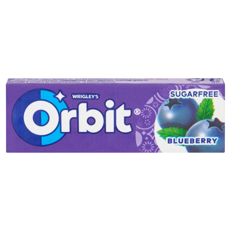 Orbit Blueberry feketeáfonya-ízű cukormentes rágógumi édesítőszerrel 14 g