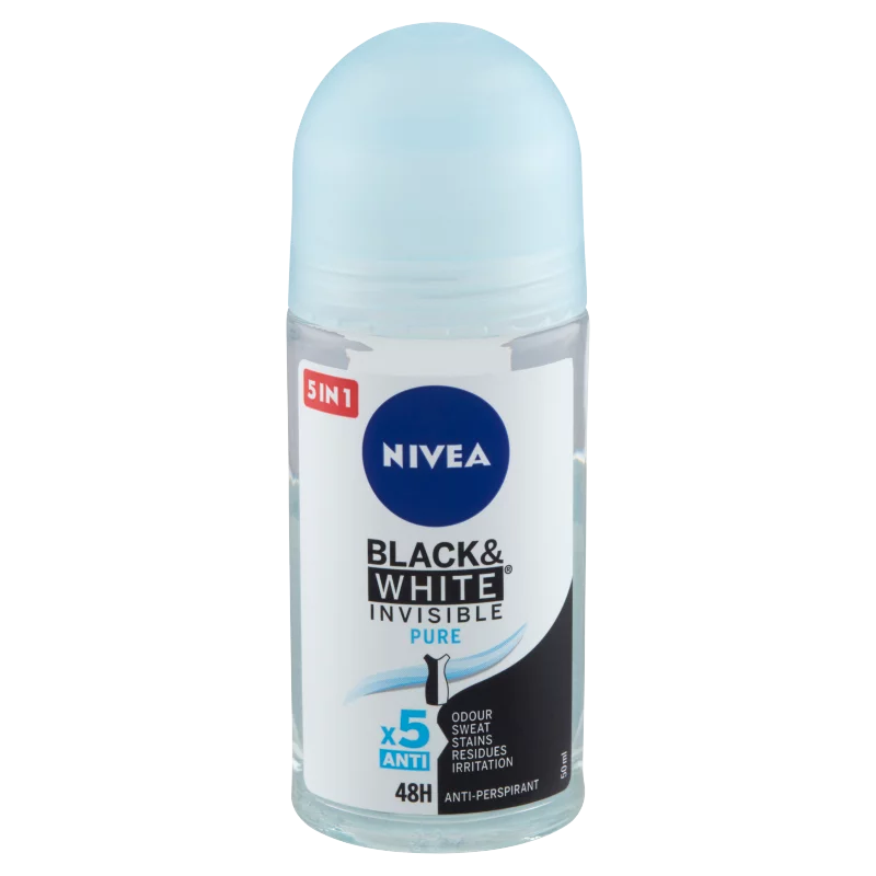 NIVEA Black & White Invisible Pure golyós dezodor 50 ml