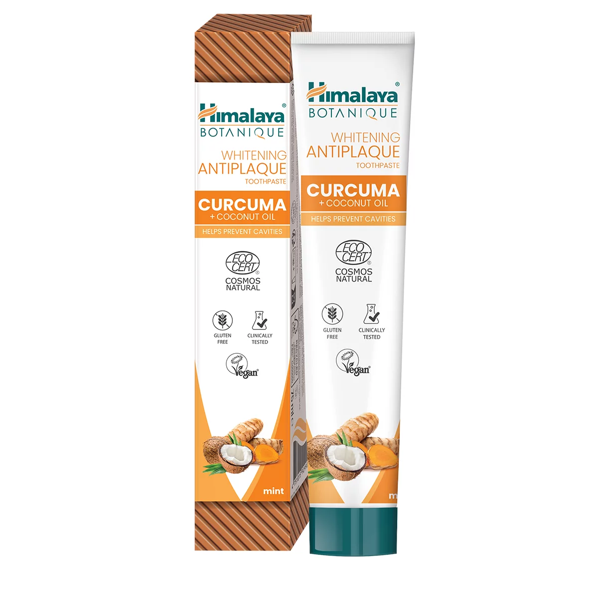 Himalaya fogkrém 75ml Botanique natúr kurkumás fehérítő, lepedékeltávolító