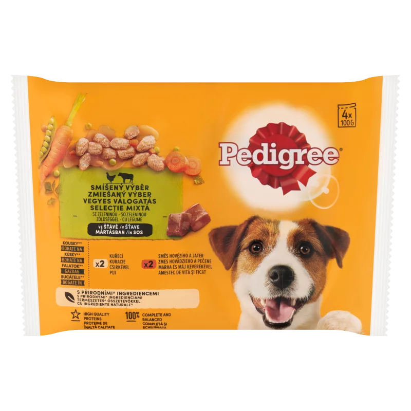 Pedigree Vegyes Válogatás teljes értékű nedves eledel felnőtt kutyák részére 4 x 100 g (400 g)