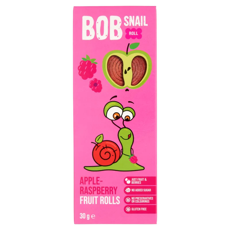 Bob Snail alma-málna gyümölcstekercs 30 g