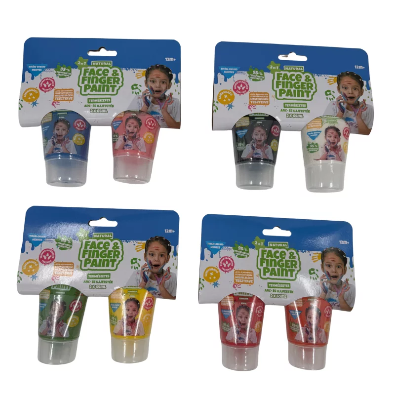 Arc- és ujjfesték, 2x65 ml 