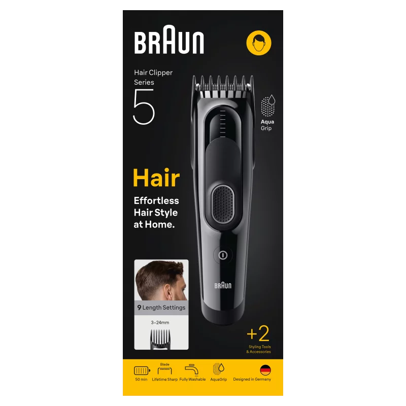 Braun Series 5 Hajvágó,+2 Formázóeszköz, 9 Hosszbeállítás, HC5510