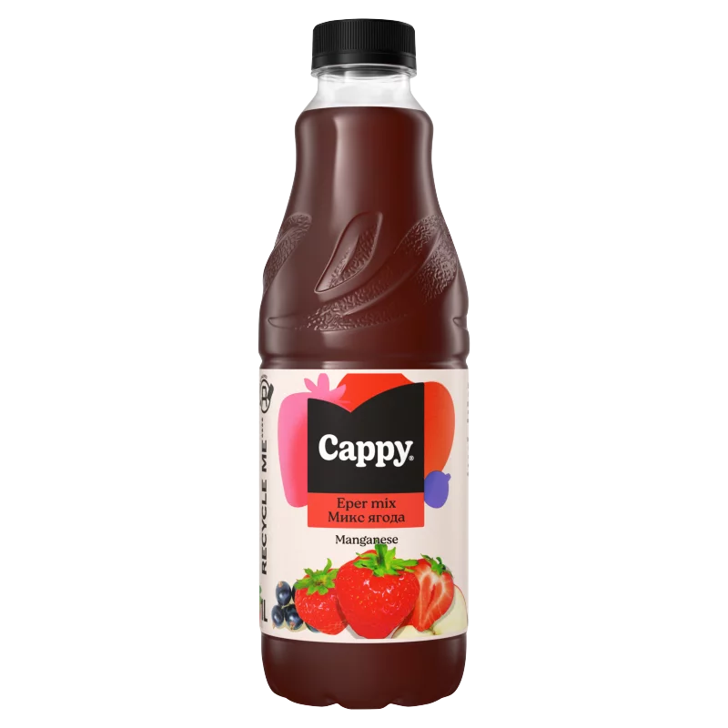 Cappy Eper mix gyümölcsital gyümölcslével és gyümölcspürével cukorral és édesítőszerekkel 1 l
