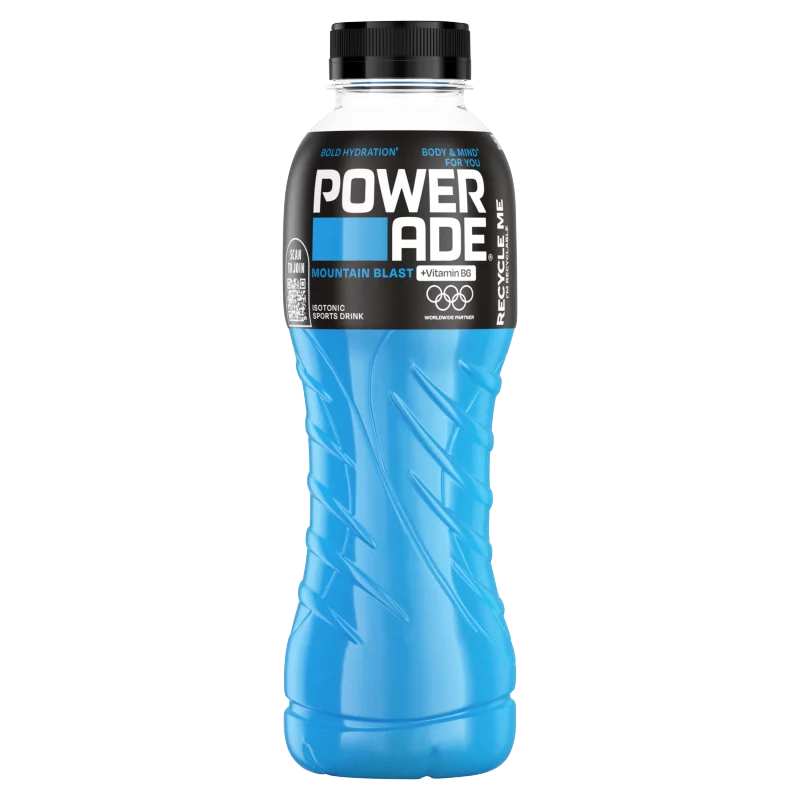 Powerade Mountain Blast szénsavmentes, vegyesgyümölcs-ízű izotóniás sportital 500 ml