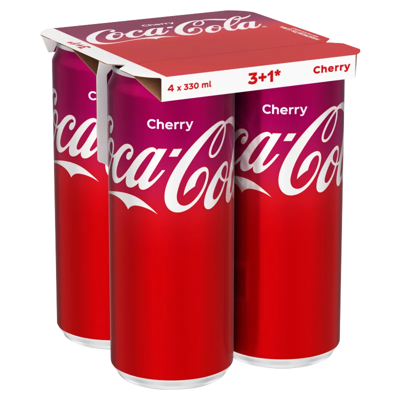 Coca-Cola Cherry colaízű szénsavas üdítőital cseresznye ízesítéssel 4 x 330 ml