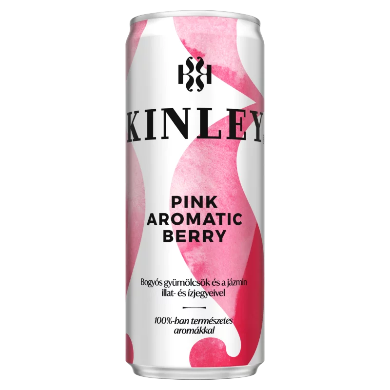 Kinley Pink Aromatic Berry szénsavas, vegyes bogyós gyümölcsízű üdítőital 250 ml