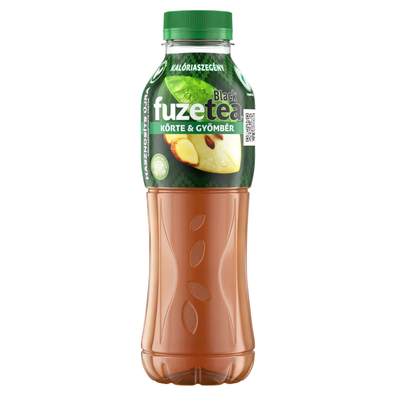 FuzeTea szénsavmentes körte- és gyömbérízű üdítőital fekete tea kivonattal 500 ml
