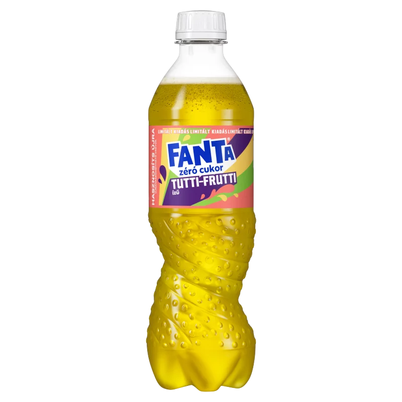 Fanta tutti-frutti ízű szénsavas energiamentes üdítőital édesítőszerekkel 500 ml