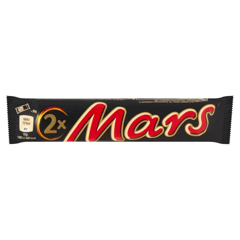 Mars karamellás kakaós krémes szeletek tejcsokoládéba mártva 2 x 35 g (70 g)