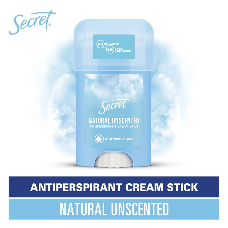 Secret Natural Illatmentes Női Izzadásgátló Krémstift, 40 ml