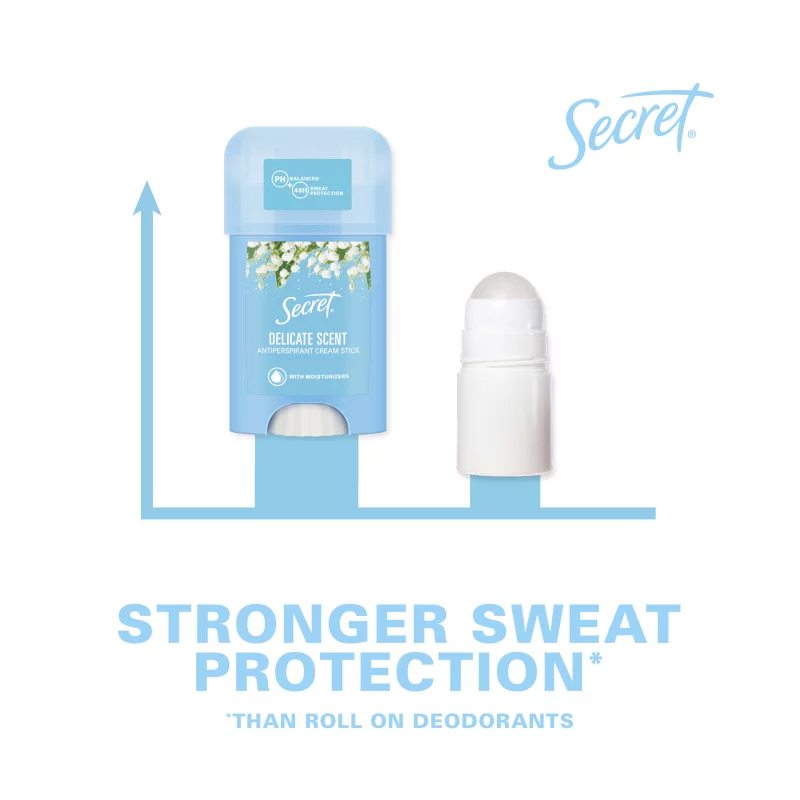 Secret Delicate Női Izzadásgátló Krémstift, 40 ml