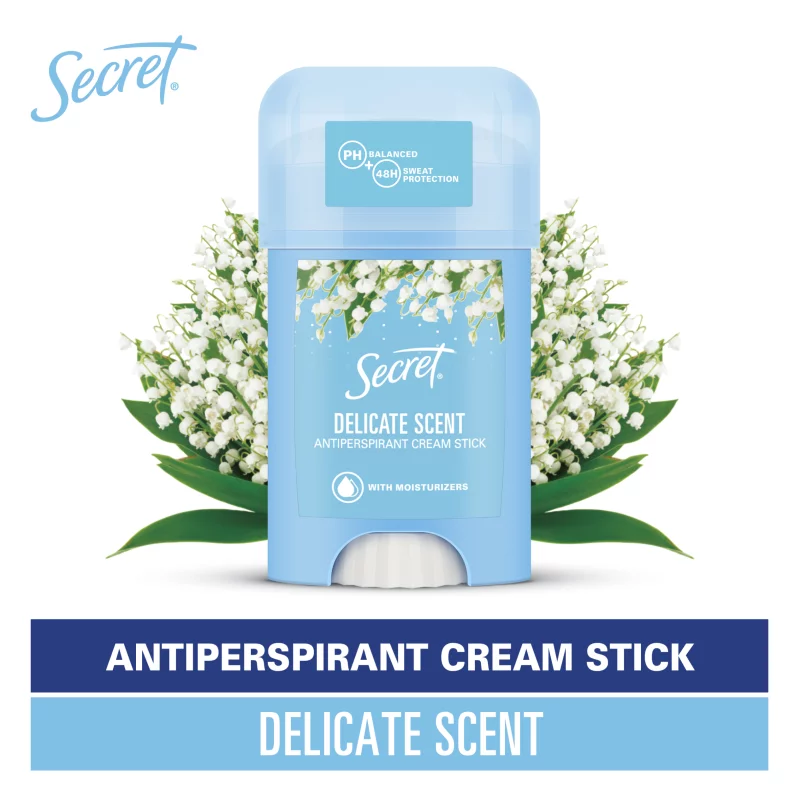 Secret Delicate Női Izzadásgátló Krémstift, 40 ml