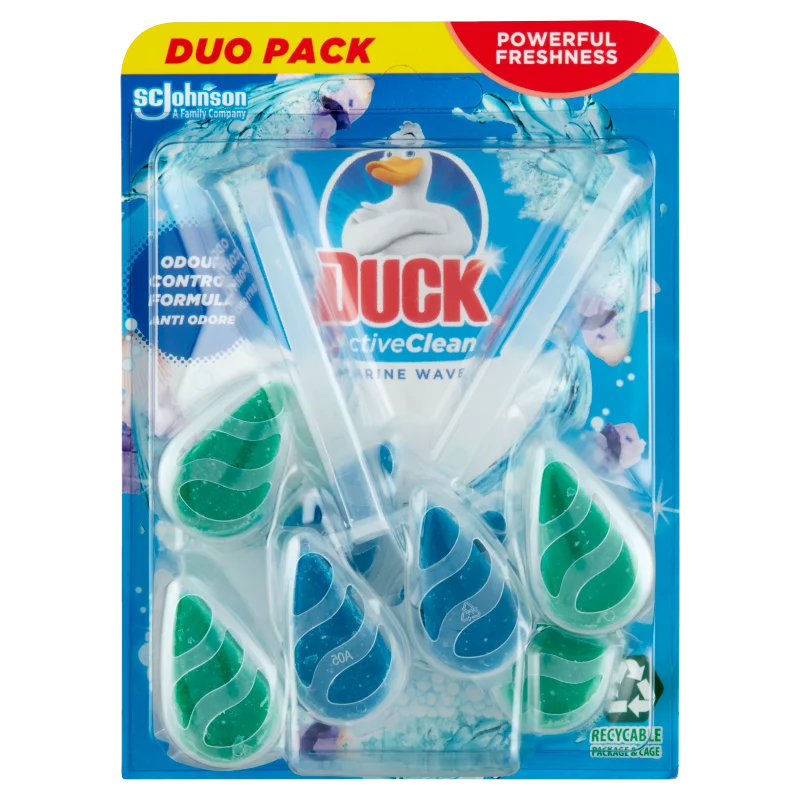 Duck Active Clean Marine Wave WC-öblítő rúd 2 x 38,6 g (77,2 g)