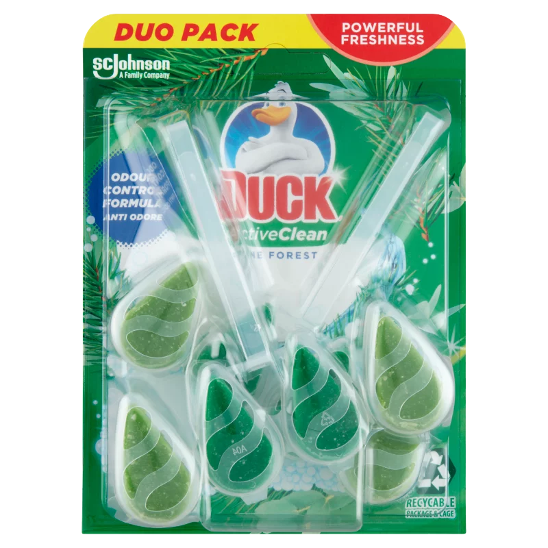 Duck Active Clean Pine Forest WC-öblítő rúd 2 x 38,6 g (77,2 g)