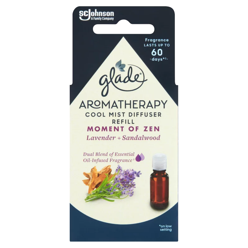 Glade Aromatherapy Cool Mist Diffuser Moment of Zen párologtató utántöltő 17,4 ml