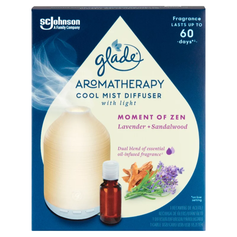 Glade Aromatherapy Cool Mist Diffuser Moment of Zen illóolaj párologtató készülék 17,4 ml