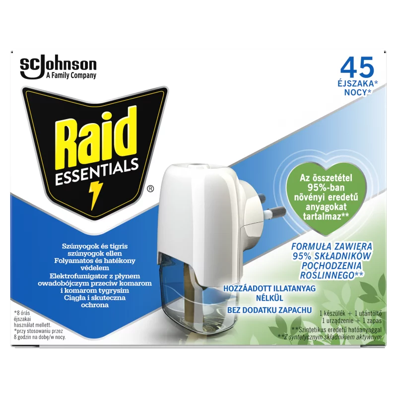Raid Essentials elektromos készülék+ szúnyogirtó folyadék 27 ml 