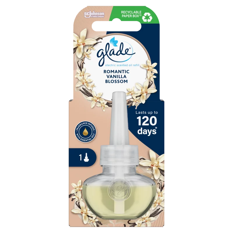 Glade Romantic Vanilla Blossom elektromos légfrissítő készülék utántöltő 20 ml
